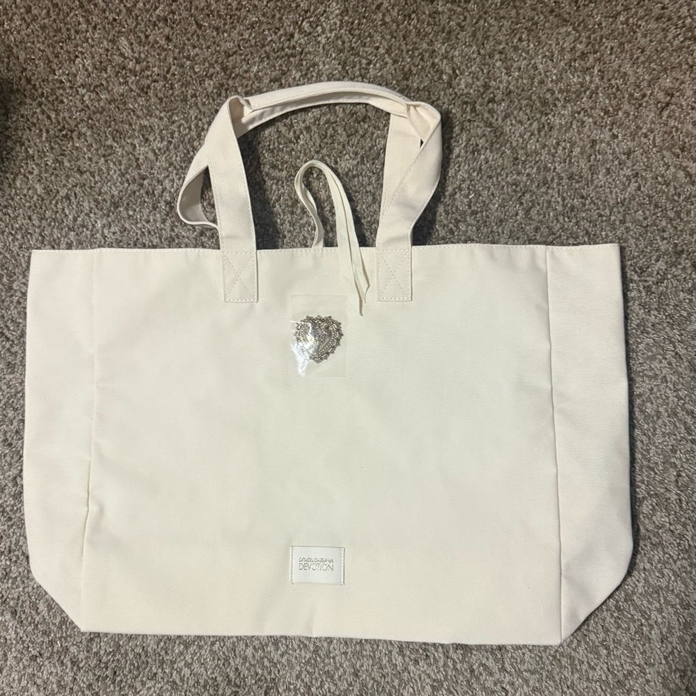 NEW Dolce & Gabbana Devotion fabric tote bag